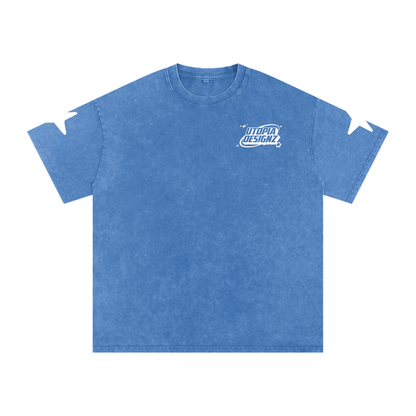 Snow Washed Oversized Cotton T-Shirt