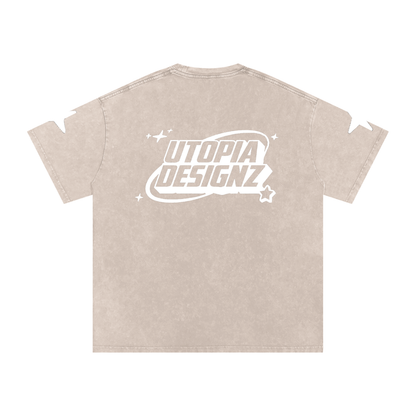 Snow Washed Oversized Cotton T-Shirt