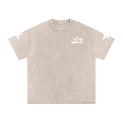 Snow Washed Oversized Cotton T-Shirt