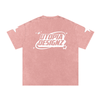 Snow Washed Oversized Cotton T-Shirt