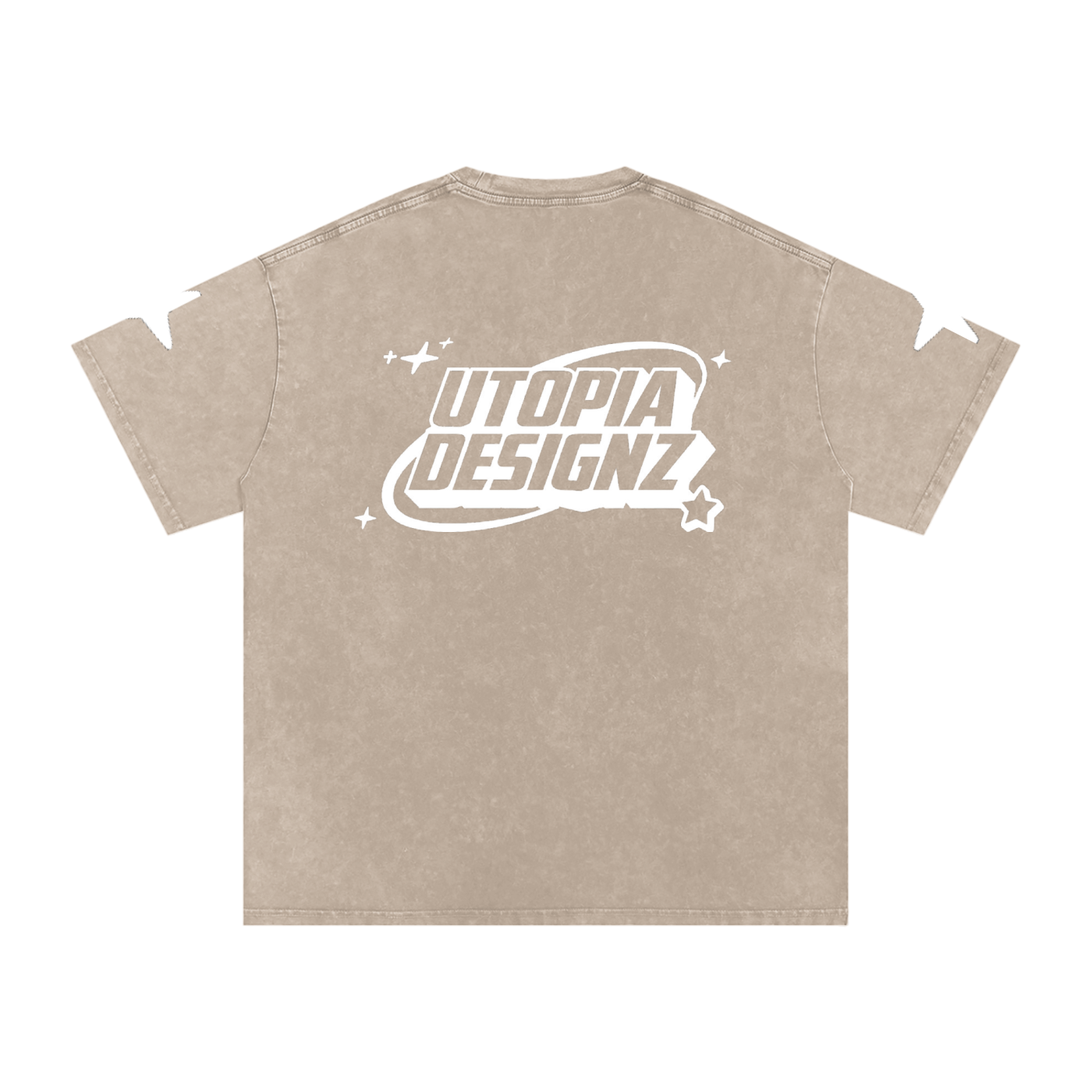 Snow Washed Oversized Cotton T-Shirt