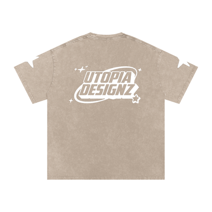 Snow Washed Oversized Cotton T-Shirt