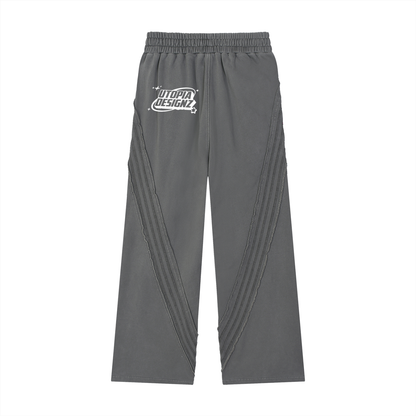 Snow Washed Tape Raw Edge Sweatpants