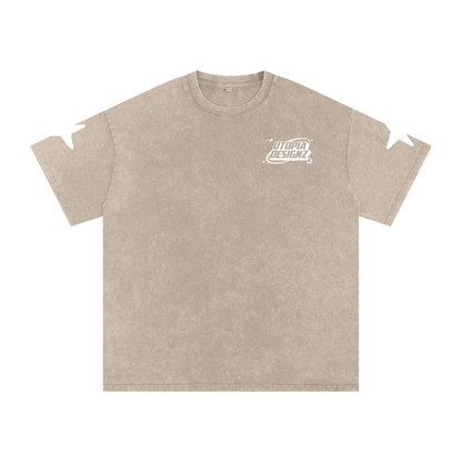 Snow Washed Oversized Cotton T-Shirt