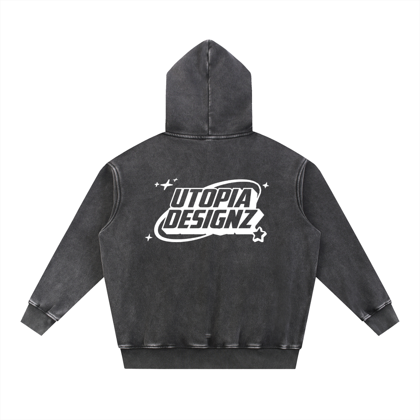 Snow Wash Fleece Oversize Hoodie