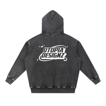 Snow Wash Fleece Oversize Hoodie