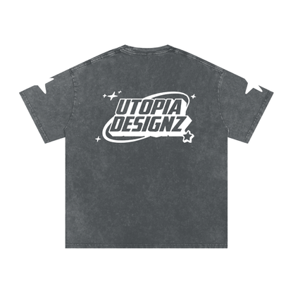 Snow Washed Oversized Cotton T-Shirt