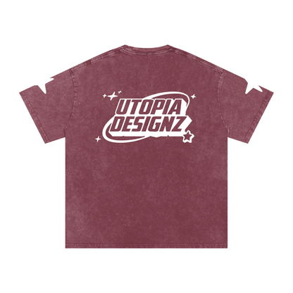 Snow Washed Oversized Cotton T-Shirt