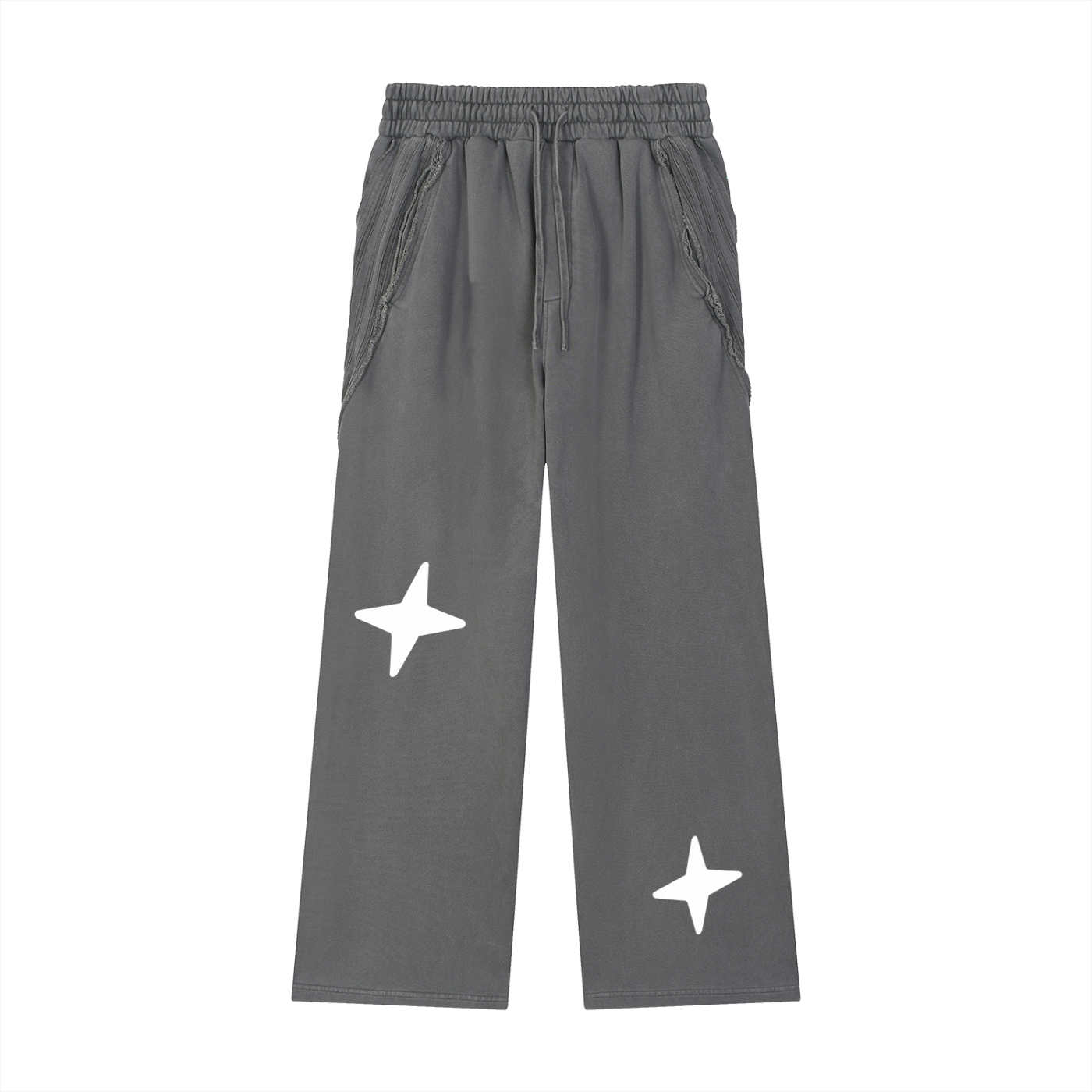 Snow Washed Tape Raw Edge Sweatpants