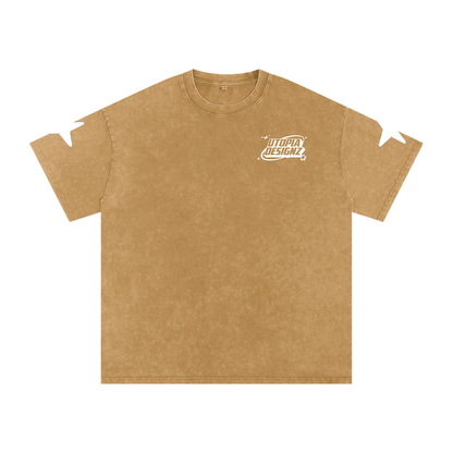 Snow Washed Oversized Cotton T-Shirt