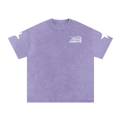 Snow Washed Oversized Cotton T-Shirt
